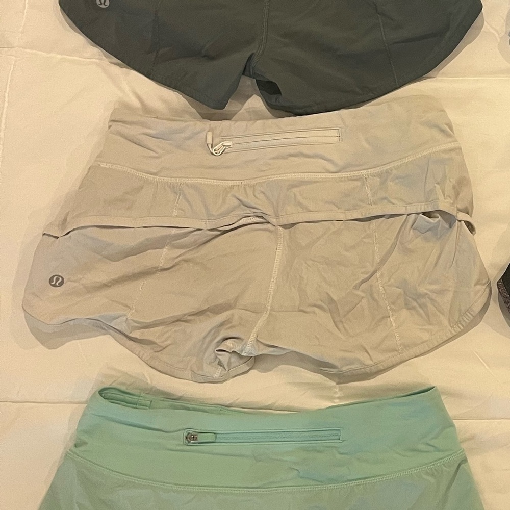 white lululemon shorts